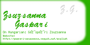 zsuzsanna gaspari business card